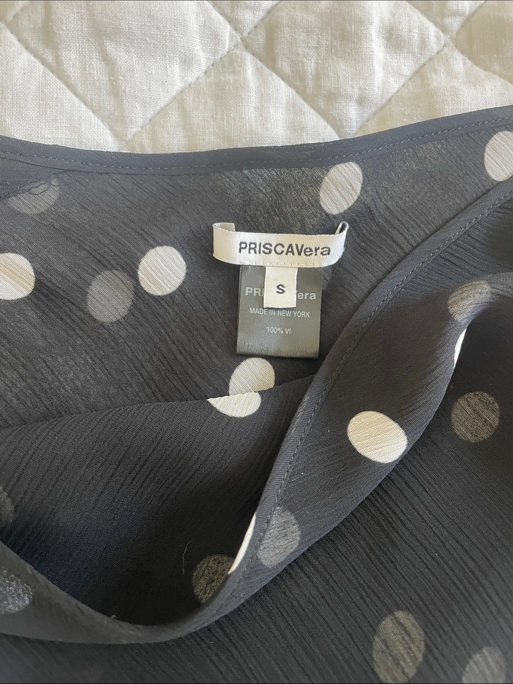 PRISCAVERA Ruffled High Slit Skirt in Black and White Polka Dot - Picture 8 of 9